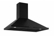 70cm afzuigkap zwart met led en motor in een piramide model
